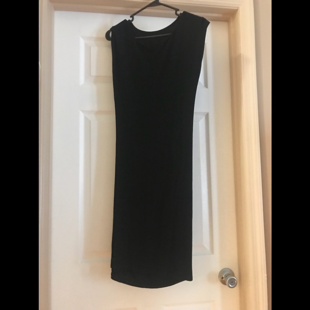 ❤️NEW Black Stretchy Ruched BodyCon Dress Large